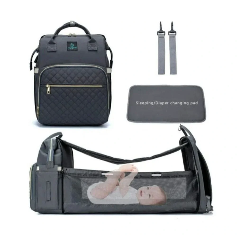 Mama Glamour Convertable Diaper Bag Waterproof Backpack with Charger - Picture 13 of 15